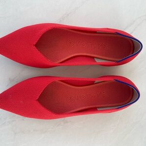 Rothy's Vibrant Red and Blue Flats